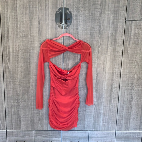 Oh Polly Dresses & Skirts - Oh Polly Nirvana Long Sleeved Ruched Mini Dress